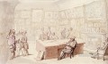 Mr Michells Picture Gallery At Grove House Enfield caricature Thomas Rowlandson